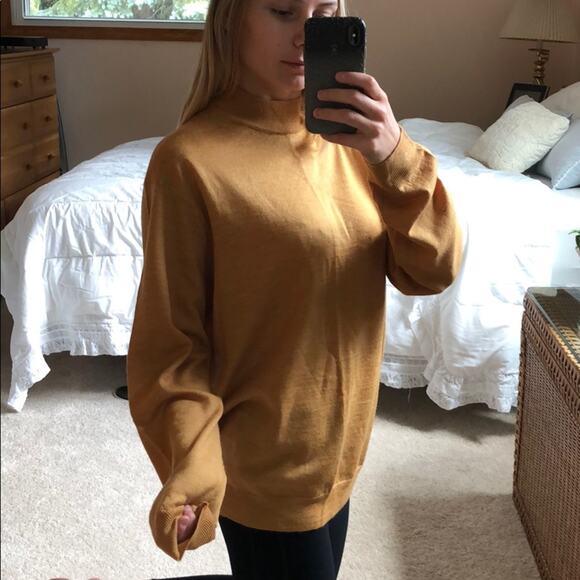Villini Sweaters - Villini - Mustard Merino Wool Sweater